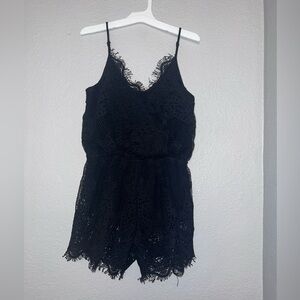Sweet Journey Chick Black Baby Doll Lace Romper Fairy Whimsy Goth